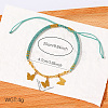 Boho 304 Stainless Steel Charm Braided Cotton Cord Adjustable Bracelets WG43BF0-01-1
