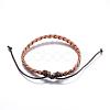 Adjustable Braided Leather Cord Bracelets BJEW-P099-21A-1