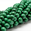Natural Malachite Bead Strands G-O143-10-10mm-1
