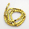 Electroplate Non-magnetic Synthetic Hematite Beads Strands G-J211-02-2