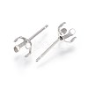 Tarnish Resistant 304 Stainless Steel Stud Earring Findings X-STAS-L219-03B-P-2