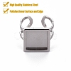 Tarnish Resistant 201 Stainless Steel Cuff Pad Ring Settings STAS-S080-041B-P-2