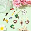 18Pcs 8 Styles Alloy Enamel Pendants ENAM-FS0004-18-5