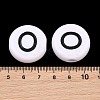 Opaque White Acrylic European Beads AC-CBA3BDD-01O-3