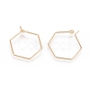 Brass Earring Hooks X-KK-T038-424A-G-1