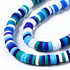 Handmade Polymer Clay Beads Strands CLAY-R089-4mm-102-2