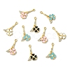 10Pcs Rack Plating Alloy Rhinestone Pendants FIND-YW0008-91B-1