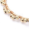 304 Stainless Steel Big Beaded Hoop Earrings EJEW-JE04162-5