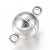 Brass Magnetic Clasps with Loops X-PALLOY-MC043-2S-2