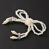 Handmade Imitation Pearl Beaded Bowknot Ornament Accessories DIY-WH0304-369-2