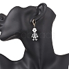 MIYUKI Delica Beads Beaded Skeleton Leverback Earrings EJEW-MZ00580-2