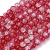 Baking Paint Crackle Glass Bead Strands CCG-S001-8mm-15-2