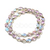 Transparent Electroplate Glass Beads Strands EGLA-F159-HR02-2