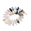 Natural Rose Quartz & Quartz Crystal & Tiger Eye & Labradorite & Black Agate & Red Jasper Beads Strands G-H247-06B-7