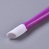 Rubber Nail Cuticle Pusher Plastic Handle MRMJ-WH0059-27-2