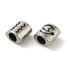 Oval with Constellation 304 Stainless Steel Beads STAS-E215-05AS-12-2