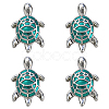4Pcs Turtle Brass Enamel Lapel Pin Backs for Backpack Clothes JEWB-FH0003-05-1