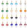 24Pcs 12 Colors Handmade Lampwork Pendants LAMP-TA0001-77-2