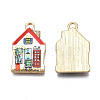 Rack Plating Alloy Enamel Pendants ENAM-T011-159B-3