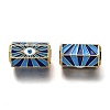 Brass Enamel Pendants ZIRC-I052-15C-2