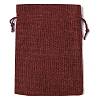 Christmas Theme Jute Cloth Storage Bags ABAG-F010-01B-09-3