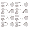 16Pcs Brass Spiral Pad Ear Cuff Findings EJEW-HS0001-24P-1