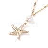 Starfish Pendant Neckelaces for Girl Women NJEW-JN03744-7