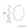 Wavy 304 Stainless Steel Stud Earrings FS-WG2DD65-05-1