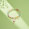 Colorful Alloy Enamel Cute Charms Bracelet BJEW-JB08661-01-2
