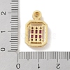 Rack Plating Brass Micro Pave Cubic Zirconia Pendants KK-A224-20G-4