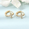 Brass Micro Pave Cubic Zirconia Hoop Earrings KK-CBACA55-18G-4