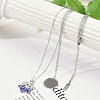 304 Stainless Steel Double Layered Necklaces NJEW-P320-14G-01-2