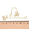 Double Starfish Brass Micro Pave Clear Cubic Zirconia Safety Chains KK-H257-06G-3