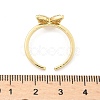 Adjustable Brass Micro Pave Clear Cubic Zirconia Cuff Rings LS-RJEW-G096-42G-4