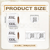 2 Rolls Paper Self-Adhesive Clothing Size Labels Sticker Rolls DIY-LP0005-32G-2