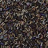 Metallic Colours Glass Bugle Beads SEED-N005-001-D03-3