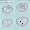 2Pcs Resin Imitation Agate Color Palette MRMJ-BBC0001-02A-4