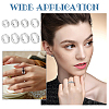 16Pcs 8 Size 201 Stainless Steel Grooved Finger Ring Settings STAS-UN0041-45-7