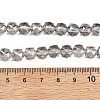 Electroplate Transparent Glass Beads Strands GLAA-H040-01D-4