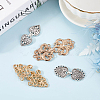 4Pcs 4 Styles Alloy Interlocking Clasps FIND-GF0007-16-4