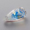 Embossed Glass Rhinestone Pendants GLAA-J101-06A-001AB-4