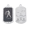 Alloy Twelve Constellations Series Big Pendants PALLOY-O107-01P-09-2