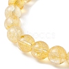 Natural Citrine & Synthetic Hematite Beaded Stretch Bracelet BJEW-JB09760-04-4