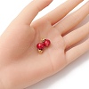 2Pcs Brass Enamel Charms KK-YW0001-87-4