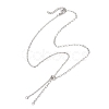 304 Stainless Steel Paperclip Chain Cable Chain Necklace Slider Making AJEW-JB01529-1