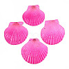 Spray Painted Natural Scallop Shell Big Pendants SSHEL-T017-14M-2