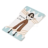 Rectangle Girl Print Paper Hair Clip Display Cards CDIS-M007-03A-3