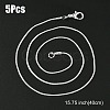 Brass Round Snake Chain Necklace with Lobster Claw Clasps MAK-YW0001-14A-1