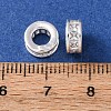 Brass Micro Pave Clear Cubic Zirconia European Beads KK-C157-25S-3