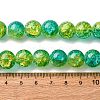 Spray Painted Crackle Glass Beads Strands CCG-Q002-12mm-07-2